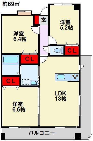 オロマーレ浅川 間取り