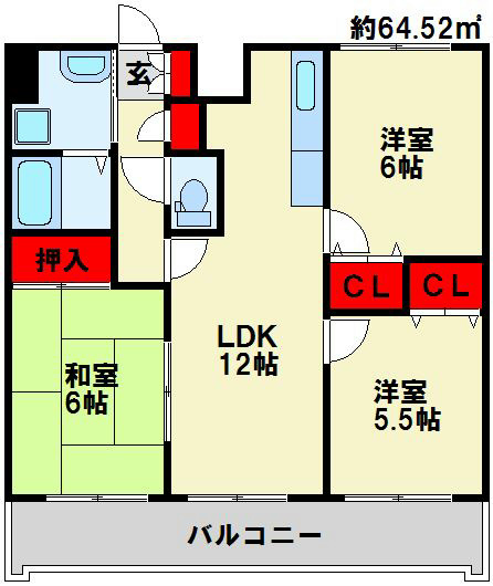 FARO戸畑駅前マンション  間取り