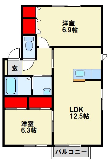 アヴェニールパルク21　B棟 間取り