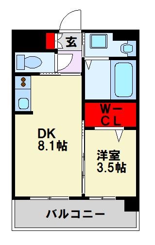 アースコートY'sシティ東神原  間取り