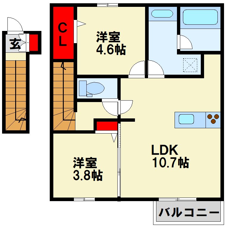 D-ROOM下城野 間取り