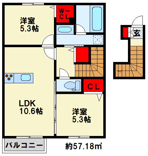 D-ROOM下城野 間取り