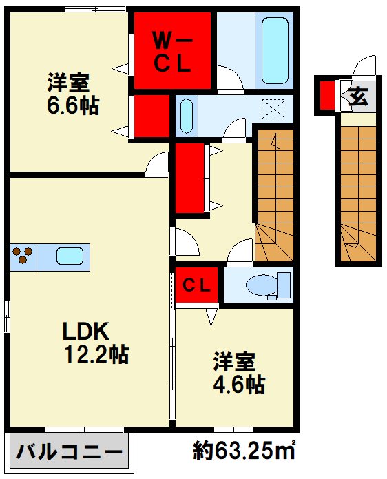 D-ROOM下城野 間取り