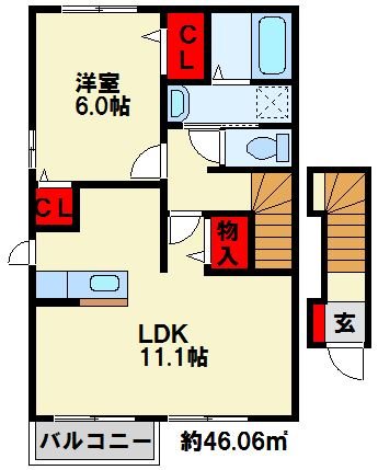 メリディオ葛原　Ａ棟 間取り