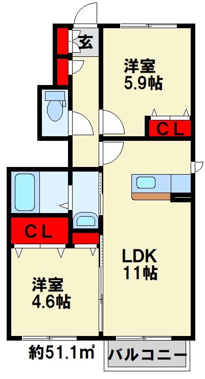 シャーメゾン樹  間取り