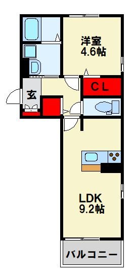 D-room KasumiⅡ  間取り
