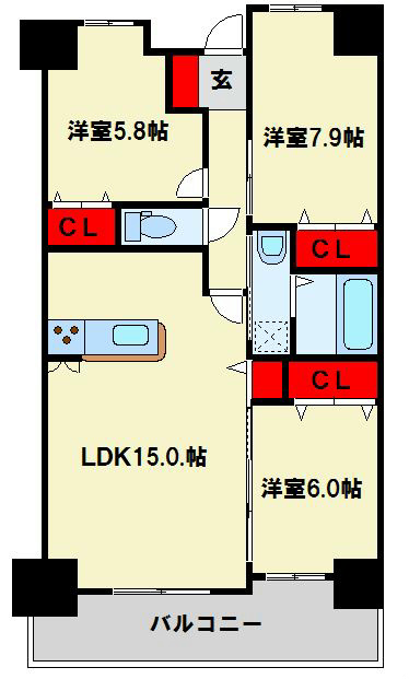 フォーストリングス竪町 間取り