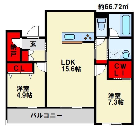シャーメゾンシエロ 間取り