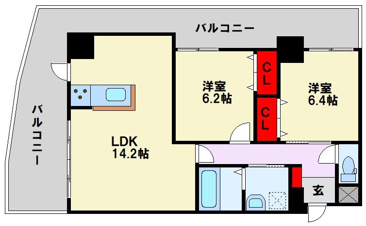 サンシャイン 長崎街道 黒崎 間取り