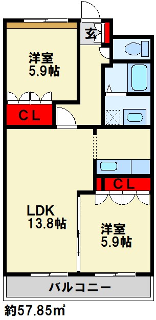 Slow Hand弐番館  間取り