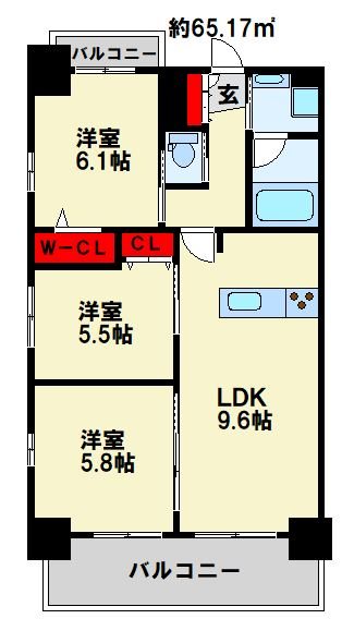 コンダクトレジデンスTOKURIKI 間取り