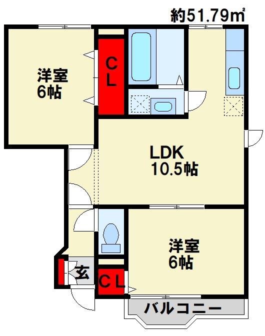 コーポラスカームⅡ 間取り
