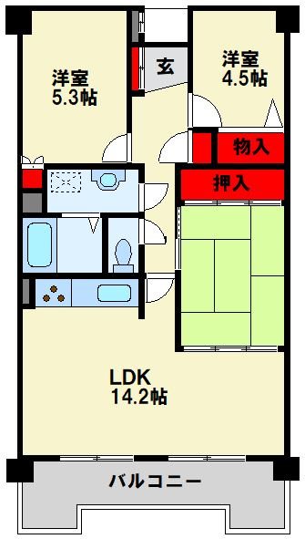 グラン・コート到津 間取り