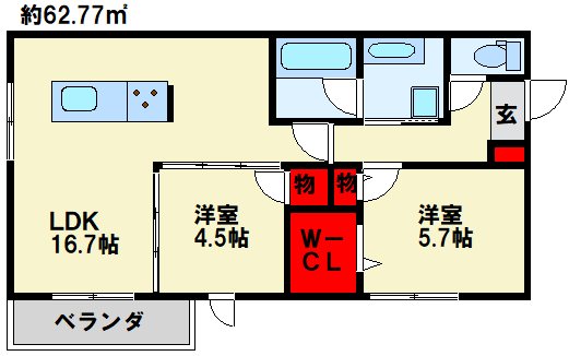 福岡県北九州市戸畑区浅生２丁目 間取り