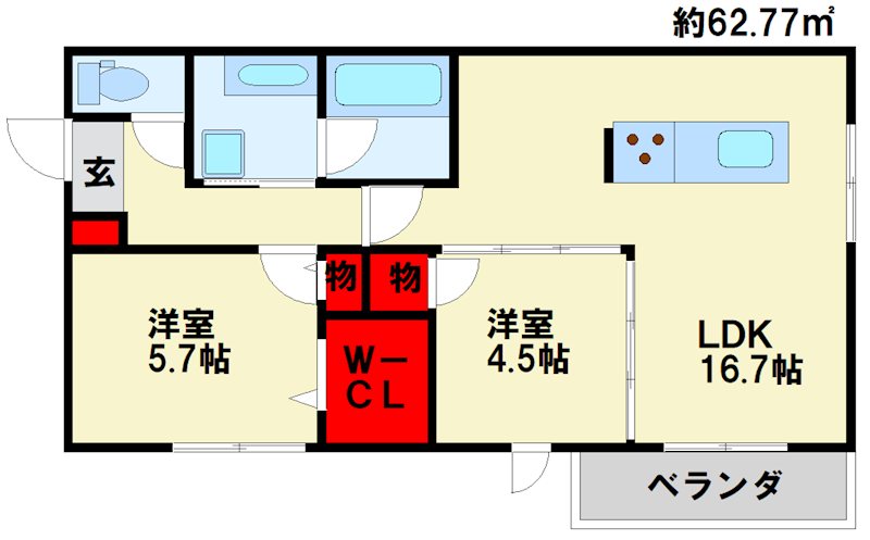 福岡県北九州市戸畑区浅生２丁目 間取り