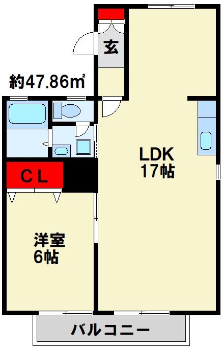 福岡県中間市岩瀬１丁目 間取り