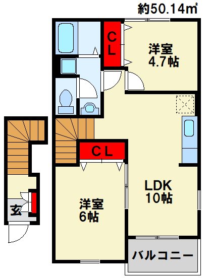ヴィラージュ波風　D棟 間取り