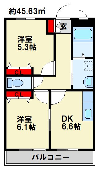 サンビレッジ翔Ⅱ 間取り
