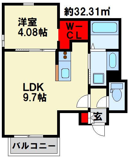 仮）Cherim片野Ⅱ 間取り