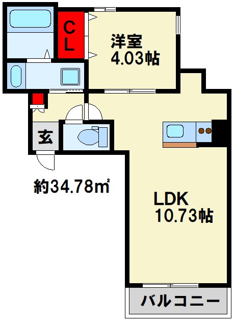 仮）Cherim片野Ⅱ 間取り