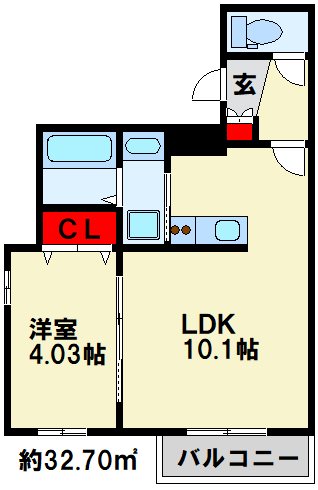 仮）Cherim片野Ⅱ 間取り