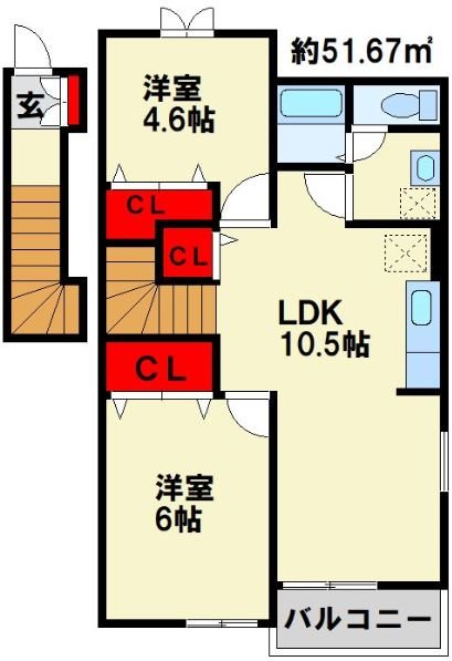 メイユール北泉　A棟 間取り