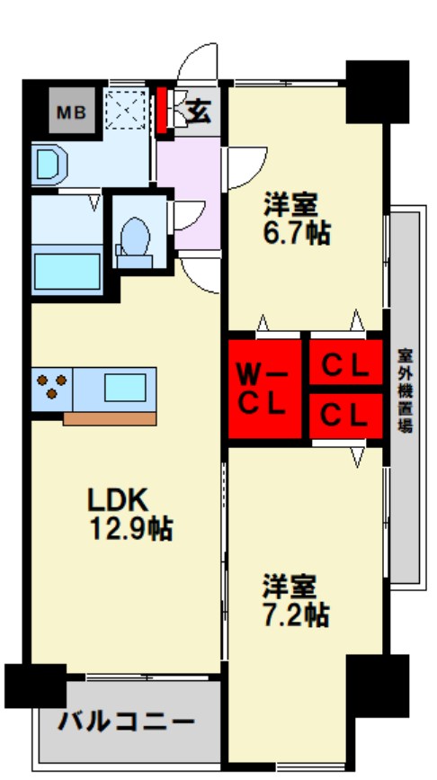 福岡県北九州市小倉北区足原１丁目 間取り