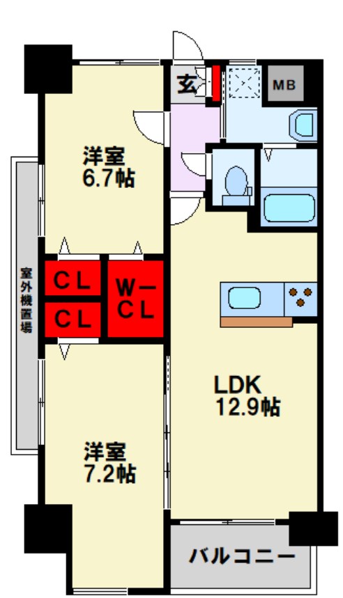 福岡県北九州市小倉北区足原１丁目 間取り