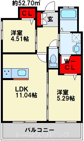 SOLUNA南小倉駅前Ⅰ 間取り