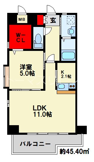 クレスト南小倉 間取り