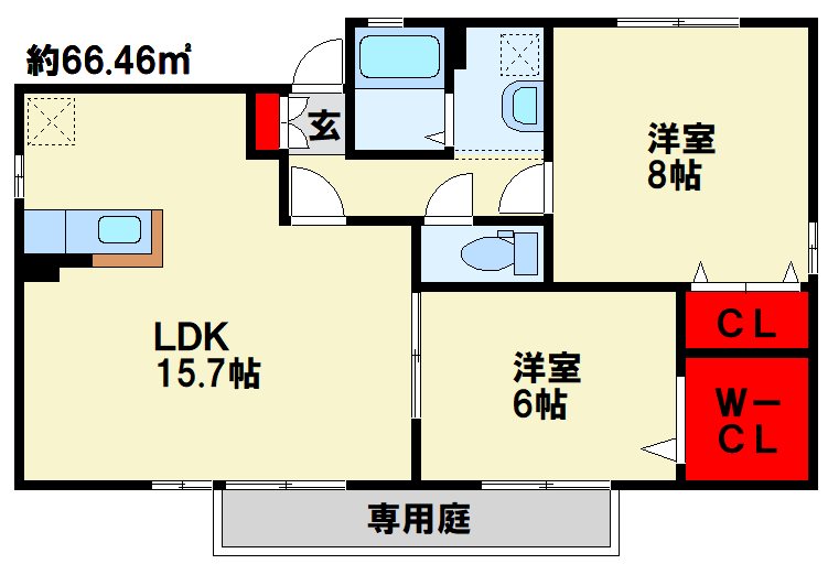 カサグランデ　Ｂ棟 間取り