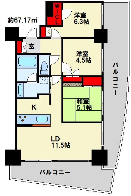 KOKURA TOWER 間取り