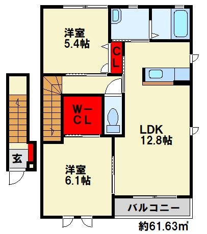 エーアスト湯川　A棟 間取り