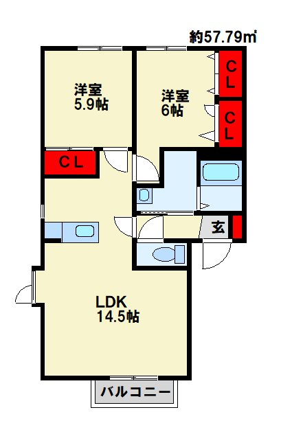 セトル嵐　B棟 間取り