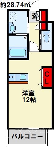 アクシオ三萩野Ⅱ 間取り