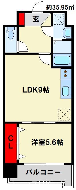 福岡県北九州市小倉北区竪町１丁目 間取り