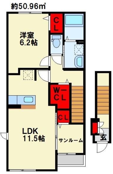 シャイニードリーム　Ｂ 間取り