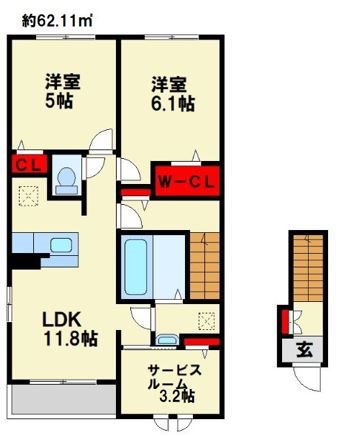 ウエストアヴェニュー行橋 間取り