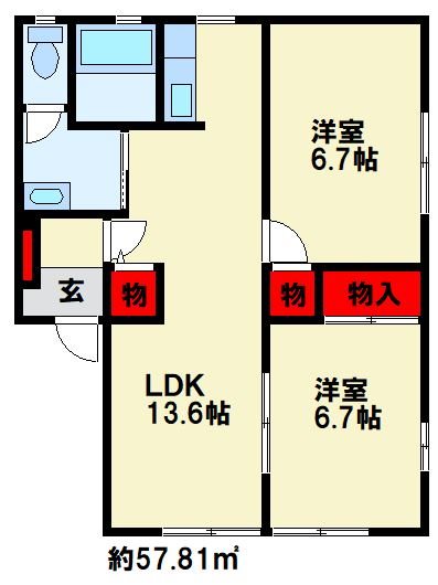 アヴェニールアージュ　Ａ棟 間取り