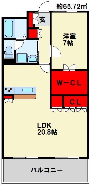 シャトレ大手町　S棟 間取り