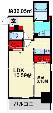 福岡県北九州市小倉北区魚町４丁目 間取り