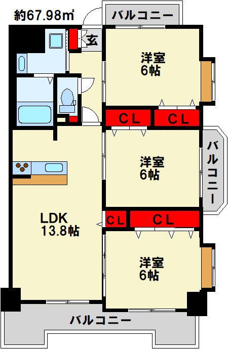 サンシャインプリンセス五番街 間取り