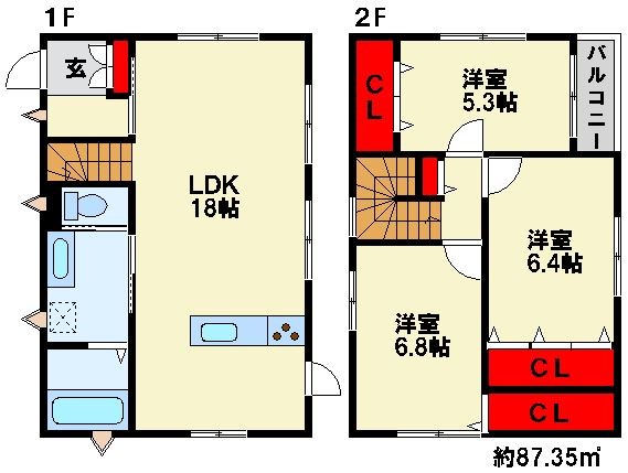 クルーズ・リアン4号棟  間取り