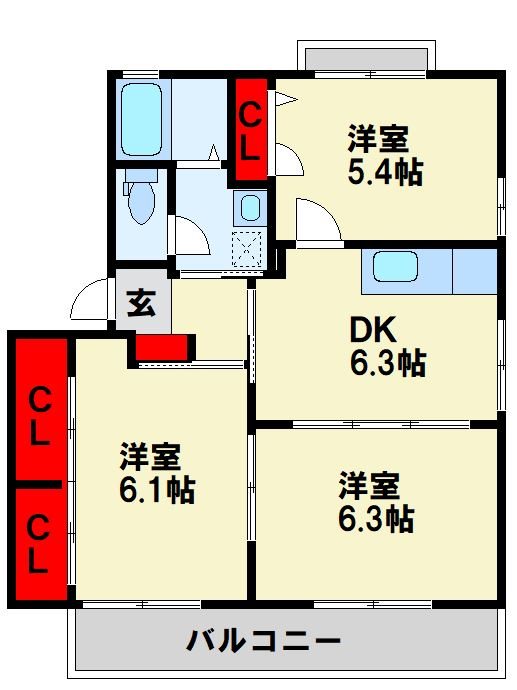 サンスカイエール C棟  間取り