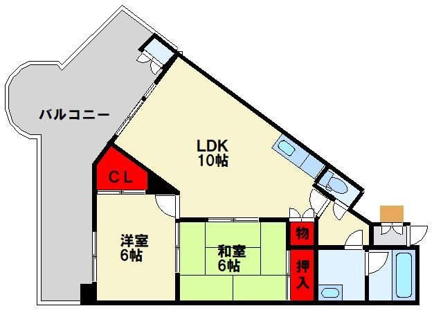 福岡県北九州市若松区白山２丁目 間取り
