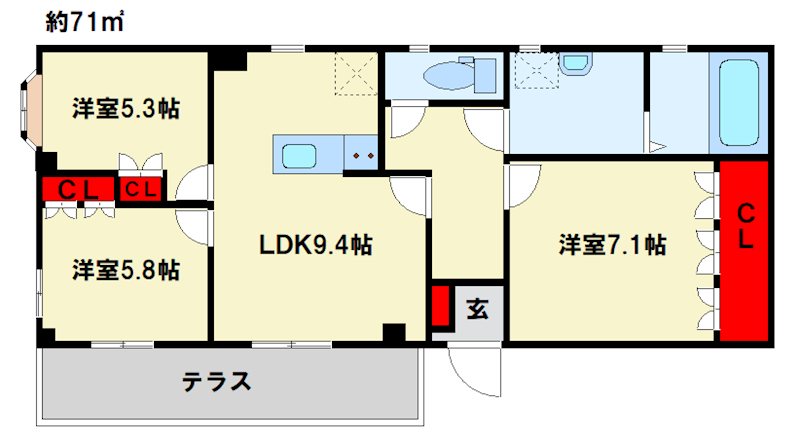 メルヴェール・ヒロ 間取り
