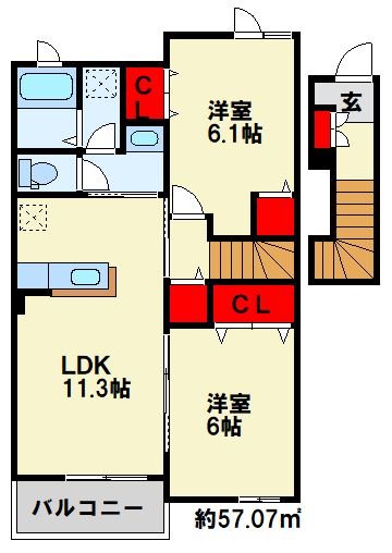 フォルトゥーナＢ  間取り
