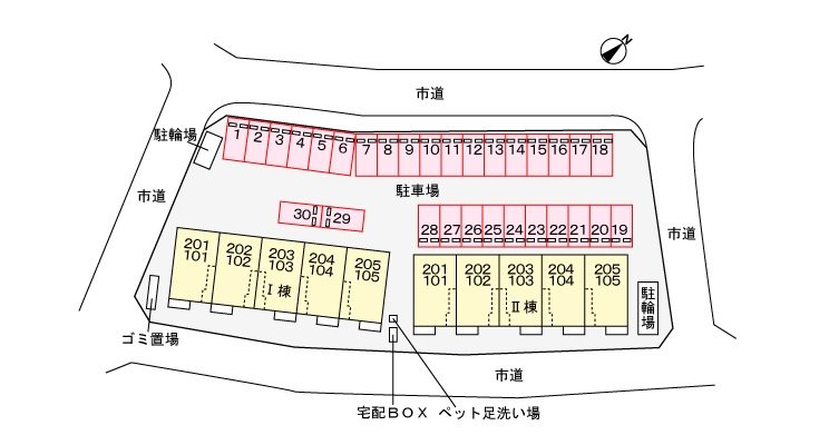 パークサイド小倉東Ⅱ 駐車場