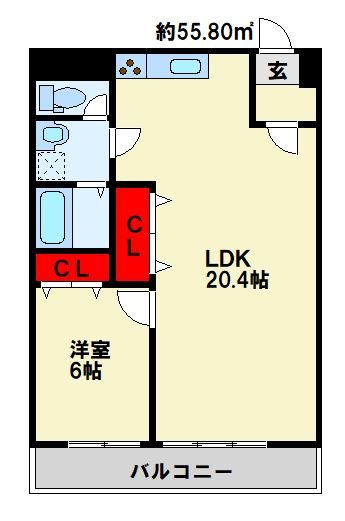 ハニーハイツ三萩野 間取り