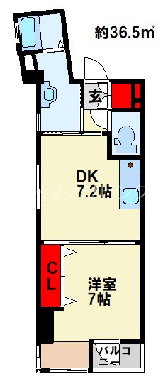 アルバース三萩野 間取り